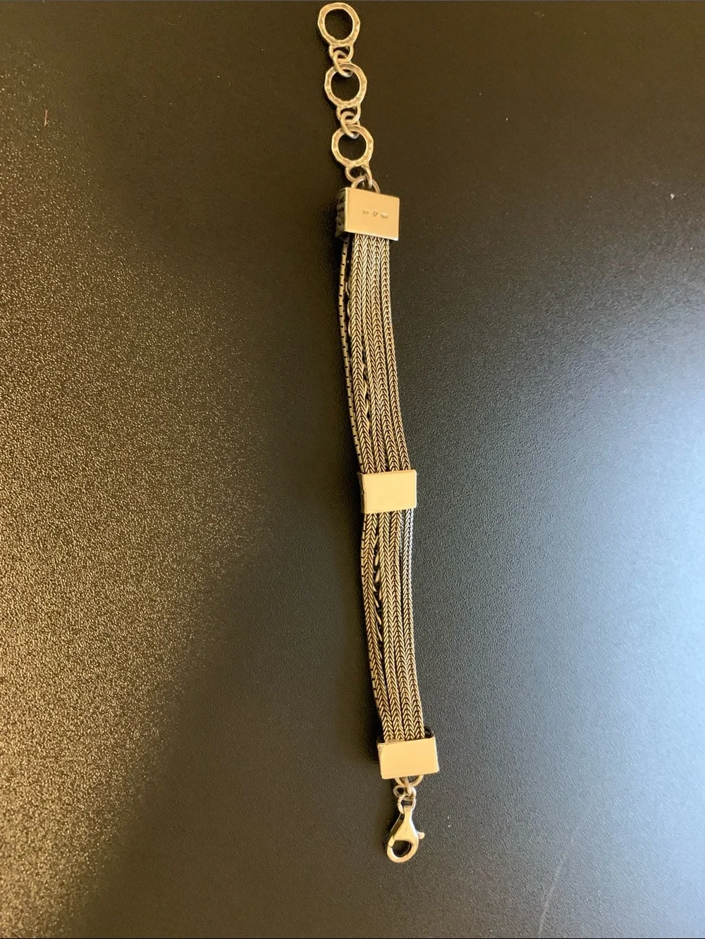 Silpada B1702 Talk of the Town .925 Silver Multi-Strand Braided Bracelet